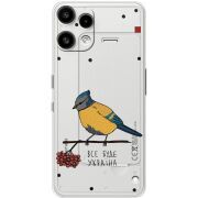 Прозорий чохол BoxFace Nothing Phone (3a) Lite Синиця і калина