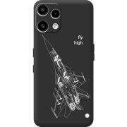 Чорний чохол BoxFace Nothing Phone (3a) Lite Військовий літак