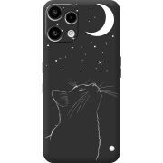 Чорний чохол BoxFace Nothing Phone (3a) Lite Місячний кіт