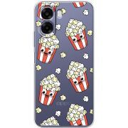 Прозорий чохол BoxFace OPPO A6x с 3D-глазками Popcorn