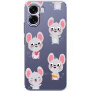 Прозорий чохол BoxFace OPPO A6x с 3D-глазками Mouse