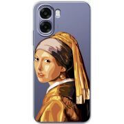 Прозорий чохол BoxFace OPPO A6x Девушка с жемчужной серёжкой