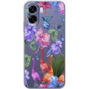 Прозорий чохол BoxFace OPPO A6x Flamingo