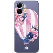 Чохол зі стразами OPPO A6x Pink Air Baloon