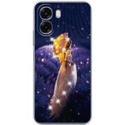 Чохол зі стразами OPPO A6x Girl with Umbrella