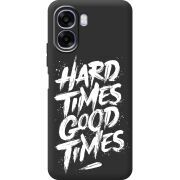 Чорний чохол BoxFace OPPO A6x Hard Times Good Times