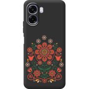 Чорний чохол BoxFace OPPO A6x Ukrainian Ornament