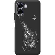 Чорний чохол BoxFace OPPO A6x Військовий літак