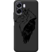 Чорний чохол BoxFace OPPO A6x Wolf and Raven