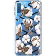 Прозрачный чехол Uprint Samsung A750 Galaxy A7 2018 Cotton flowers