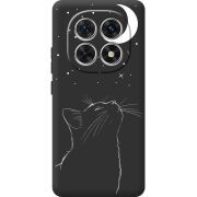 Чорний чохол BoxFace Xiaomi Redmi Note 15 4G Місячний кіт