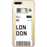 Прозрачный чехол Uprint Honor 7C Ticket London