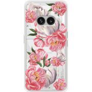 Прозрачный чехол BoxFace Nothing Phone (2a) Plus Peony Watercolor Style
