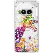Прозрачный чехол BoxFace Nothing Phone (2a) Plus Colorful Giraffe