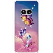 Чехол со стразами Nothing Phone (2a) Plus Butterflies