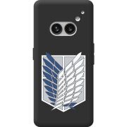 Черный чехол BoxFace Nothing Phone (2a) Plus Атака Титанов Крылья Свободы