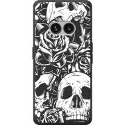 Черный чехол BoxFace Nothing Phone (2a) Plus Skull and Roses