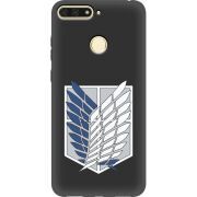 Черный чехол Uprint Huawei Y6 Prime 2018 / Honor 7A Pro Атака Титанов Крылья Свободы