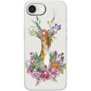 Чохол зі стразами Apple iPhone 17e Deer with flowers