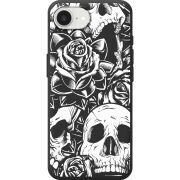 Чорний чохол BoxFace Apple iPhone 17e Skull and Roses