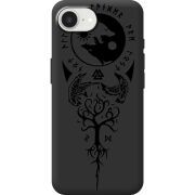 Чорний чохол BoxFace Apple iPhone 17e Hugin and Munin