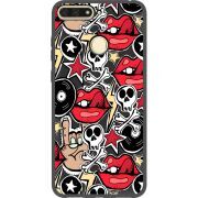 Черный чехол Uprint Honor 7C Rock Graffiti