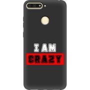 Черный чехол Uprint Honor 7C I'm Crazy