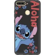 Черный чехол Uprint Honor 7C Гавайський гість Stich