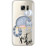 Прозрачный чехол Uprint Samsung G930 Galaxy S7 Just Love