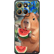 Чохол BoxFace Motorola G17 Капібара з кавуном