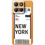 Прозорий чохол BoxFace Motorola G17 Power Ticket New York