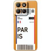 Прозорий чохол BoxFace Motorola G17 Power Ticket Paris