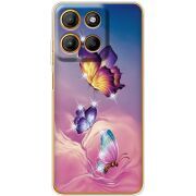 Чохол зі стразами Motorola G17 Power Butterflies