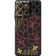 Чорний чохол BoxFace Motorola G17 Power FranceFlowers