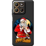 Чорний чохол BoxFace Motorola G17 Power Cool Santa