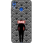 Черный чехол Uprint Honor 8x Man Pattern