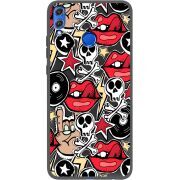 Черный чехол Uprint Honor 8x Rock Graffiti
