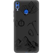 Черный чехол Uprint Honor 8x Mountains