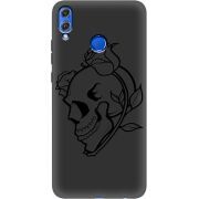 Черный чехол Uprint Honor 8x Skull and Roses