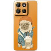 Прозорий чохол BoxFace Motorola Edge 60 Neo Dog Coffeeman