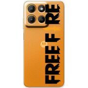 Прозорий чохол BoxFace Motorola Edge 60 Neo Free Fire Black Logo