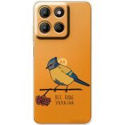 Прозорий чохол BoxFace Motorola Edge 60 Neo Синиця і калина