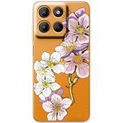 Прозорий чохол BoxFace Motorola Edge 60 Neo Cherry Blossom