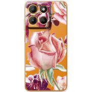 Прозорий чохол BoxFace Motorola Edge 60 Neo Rose