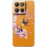 Чохол зі стразами Motorola Edge 60 Neo Swallows and Bloom