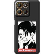 Чорний чохол BoxFace Motorola Edge 60 Neo Attack On Titan - Ackerman