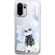 Прозорий чохол BoxFace OnePlus Ace 6 Cat Style