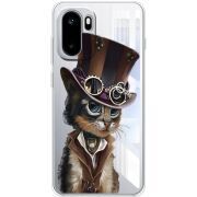 Прозорий чохол BoxFace OnePlus Ace 6 Steampunk Cat