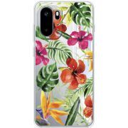 Прозорий чохол BoxFace OnePlus Ace 6 Tropical Flowers