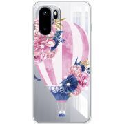 Чохол зі стразами OnePlus Ace 6 Pink Air Baloon